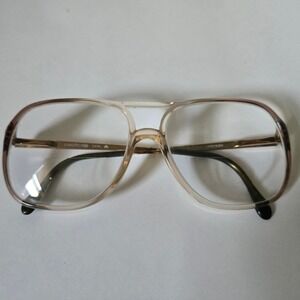 Classic Vintage Luxottica Carl GrayAsh Pilot Sunglasses Italy FRAMES ONLY 135
